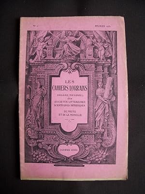 Image du vendeur pour Les cahiers lorrains - N2 1932 mis en vente par Librairie Ancienne Zalc