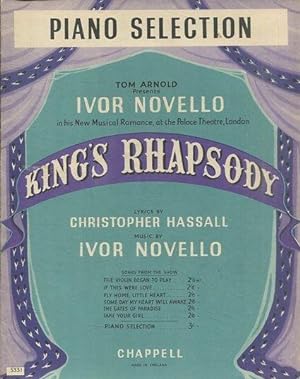 PIANO SELECTION. TOM ARNOLD PRESENTS IVOR NOVELLO IN HIS NEW MUSICAL ROMANCE, THE PALACE THEATRE,...