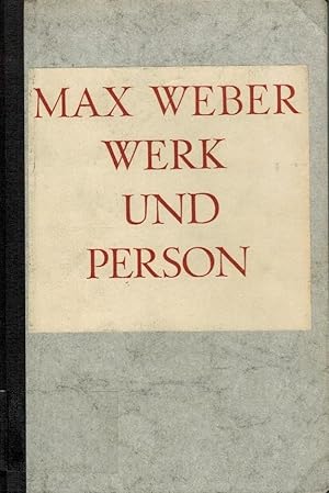Image du vendeur pour Max Weber : Werk und Person / Eduard Baumgarten; Mit Zeittafel und 20 Bildtafeln mis en vente par Licus Media