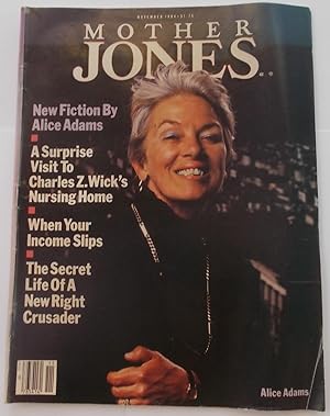 Seller image for Mother Jones Magazine (November 1984) Cover Story: New Fiction by Alice Adams for sale by Bloomsbury Books