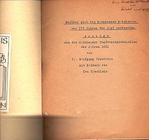 Imagen del vendedor de Worber sich die Mannheimer Ratsherren vor 275 Jahren den Kopf zerbrachen. Auszge aus den Mannheimer Stadtratsprotokollen des Jahres 1661 Von Wolfgang Treutlein mit Bildern von Eva Treutlein a la venta por Schrmann und Kiewning GbR