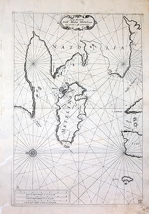 Carta maritima dell'Isola Metelino et i terreni a essa circonvicini.