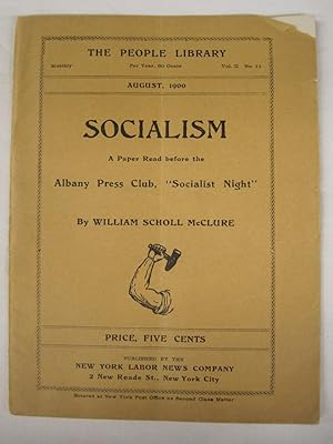 Imagen del vendedor de Socialism : a paper read before the Albany Press Club, "Socialist Night" a la venta por Stony Hill Books