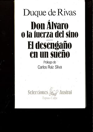 Seller image for Don alvaro o la fuerza del sino. el desengaño en un sueño for sale by Papel y Letras