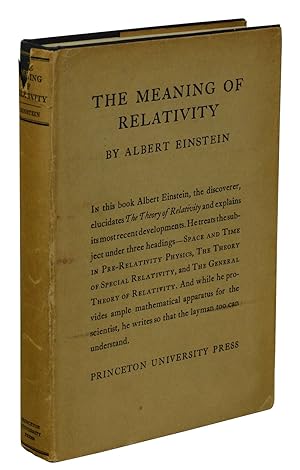 Bild des Verkäufers für The Meaning of Relativity zum Verkauf von Burnside Rare Books, ABAA