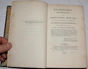 Recherches historiques et observations médicales sur les eaux thermales et minérales de Néris en ...