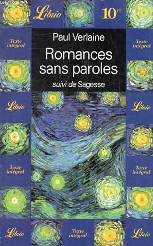 Seller image for ROMANCES SANS PAROLES, SUIVI DE SAGESSE for sale by Le-Livre