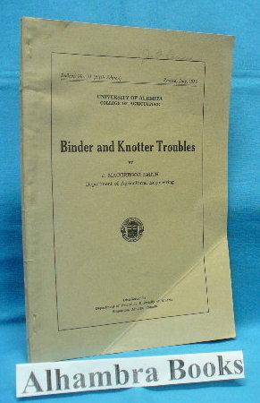 Binder and Knotter Troubles