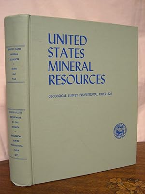 Seller image for UNITED STATES MINERAL RESOURCES; GEOLOGICAL SURVEY PROFESSIONAL PAPER 820 for sale by Robert Gavora, Fine & Rare Books, ABAA