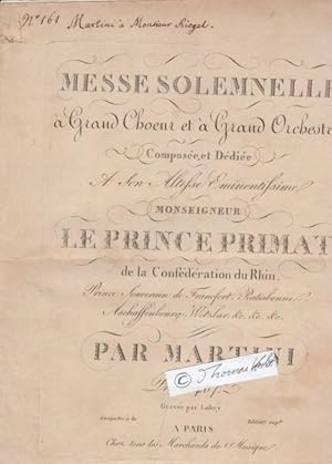 Seller image for JEAN PAUL EGIDE MARTINI (1741-1816) gebrtig Johann Paul Aegidius Martin; auch genannt Johann Paul gidius Schwarzendorf sowie Martini il Tedesco (?der Deutsche?)) deutsch-franzsischer Komponist, Surintendant de la musique du roi, komponierte das weltberhmte Lied PLAISIR D AMOUR for sale by Herbst-Auktionen