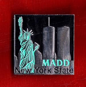 MADD (Mothers Against Drunk Driving) New York / Statue of Liberty Enamel Cloisonné Lapel Pin. Cir...