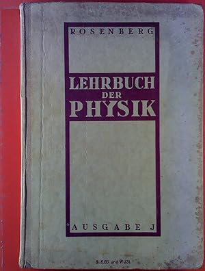 Bild des Verkufers fr Lehrbuch der Physik, Ausgabe J fr die unteren Klassen der Mittelschulen zum Verkauf von biblion2