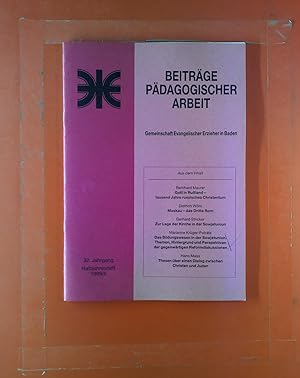 Seller image for Beitrge Pdagogischer Arbeit. Gemeinschaft Evangelischer Erzieher in Baden. HALBJAHRESHEFT 1989/II - 32. Jahrgang for sale by biblion2