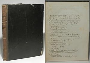 Thierheilkunde. Vorlesungsmitschrift um 1850 in deutscher Handschrift auf Papier, wohl von F. Blo...