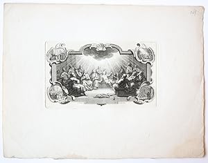 Antique print, etching and engraving | Pentecost (Pinksteren), published 1753, 1 p.
