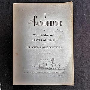 Seller image for A Concordance of Walt Whitman's Leaves of Grass and Selected Prose Writings, Fascicle II for sale by Boards & Wraps