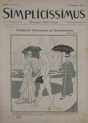 SIMPLICISSIMUS jargang 12 (april 1907 a marz 1908) unico volume mz. tela rossa , Munchen, Langen ...