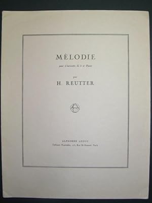 Image du vendeur pour Mlodie pour Clarinette Si b et Piano. 2 Stimmbltter (= komplett). mis en vente par Antiquariat Tarter, Einzelunternehmen,
