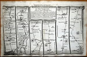 Antique Map LONDON WALTHAM FOREST WARE ROYSTON STILTON Gardner Strip Road Map 1719