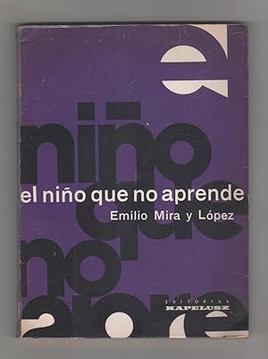 Seller image for El nio que no aprende. for sale by Librera El Crabo