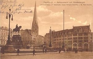 Ansichtskarte AK Hamburg. Rathausmarkt mit Mönckebergstr. (Versmannhaus mit Stadtcafe, Kaiser-Wil...