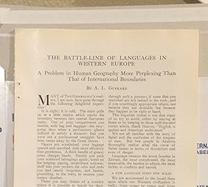 Seller image for The Battle-Line Of Languages In Western Europe: A Problem In Human Geography More Perplexing Than That Of International Boundaries for sale by Legacy Books II