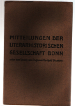 Mittelungen der literarhistorischen Gesellschat Bonn 3. Jahrgang 1908