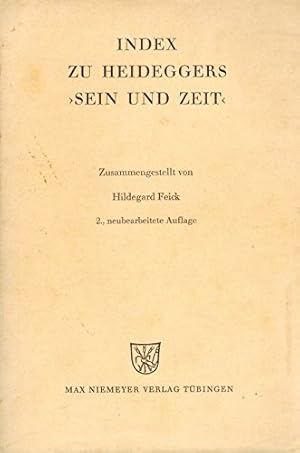 Immagine del venditore per Index zu Heideggers Sein und Zeit venduto da PlanetderBuecher