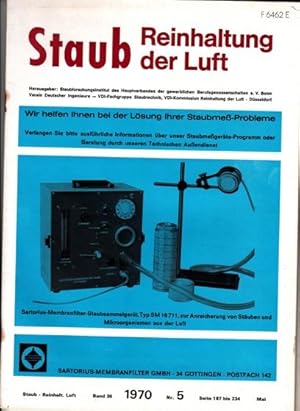 Imagen del vendedor de Staub - Reinhaltung der Luft. a la venta por Buchversand Joachim Neumann