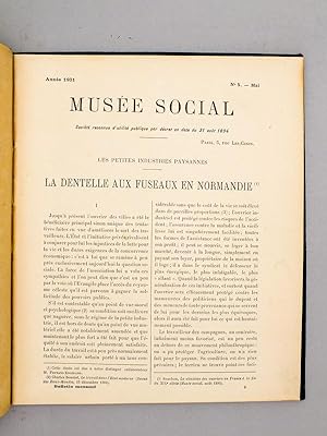 Musée social, Société reconnue d'utilité publique [ un numéro ] Année 1901 n° 5 , Mai : La dentel...