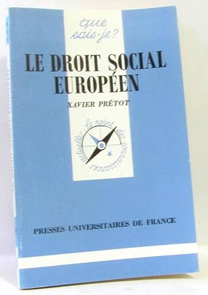 Image du vendeur pour Le droit social europen mis en vente par crealivres