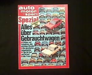 Immagine del venditore per Auto Motor Sport Spezial. Sonderheft 1/1983. Alles ber Gebrauchtwagen. venduto da Antiquariat Matthias Drummer