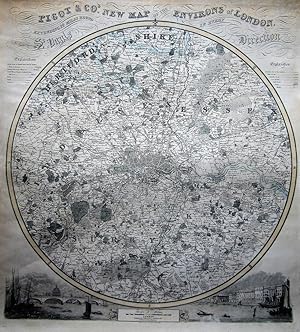 Pigots & Co.s New Map of the Environs of London. / Extending 14 miles round St. Pauls/ in ever...
