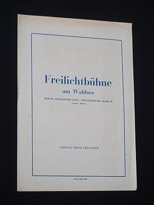 Imagen del vendedor de Programmzettel Freilichtbhne am Waldsee 1947. WINTERMRCHEN von Shakespeare. Regie: Fritz Genschow, Bhnenbild: Kurt Schulze-Lillack, Kostme: Leonore Grfin Stenbock, techn. Ltg.: Carl Wagschal. Mit Renee Stobrawa, Ina Halley, Michael Gnther, Annaliese Wrtz, Walter Tappe, Karl Krner, Friedrich Schrader, Martin Zehner, Ursula Kolmetz a la venta por Fast alles Theater! Antiquariat fr die darstellenden Knste