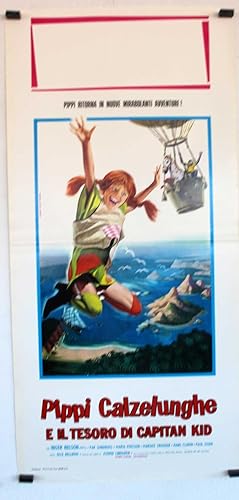 Immagine del venditore per PIPPI CALZELUNGHE E IL TESORO DI CAPITAN KID - Dir OLLE BELLBOMCast: INGER NELSONPAR SUNDBERGMARIA PERSSONITALIA - INSERT-Lc.-33x70-Cm.-13x27-In.LOCANDINA venduto da BENITO ORIGINAL MOVIE POSTER