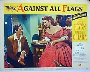 Image du vendeur pour AGAINST ALL FLAGS - 1952Dir GEORGE SHERMANCast: ERROL FLYNNMAUREEN O'HARAANTHONY QUINNMILDRED NATWICKUSA - US -L.C.-28x36-Cm.-11x14-In.US LOBBY CARD mis en vente par BENITO ORIGINAL MOVIE POSTER