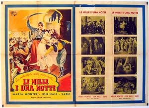 Immagine del venditore per MILLE E UNA NOTTE, LE - 1942Dir JOHN RAWLINSCast: MARIA MONTEZJON HALLSABUBILLY GILBERTITALIA - -100X140-Cm.-40X55-INCHES-2 SH.POSTER venduto da BENITO ORIGINAL MOVIE POSTER