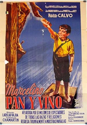 Bild des Verkufers fr MARCELINO PAN Y VINO - 1955Dir LADISLAO VAJDACast: PABLITO CALVORAFAEL RIVELLESANTONIO VICOESPA?A - -70X100-Cm.-27X41-INCHES-1 SH.POSTER zum Verkauf von BENITO ORIGINAL MOVIE POSTER