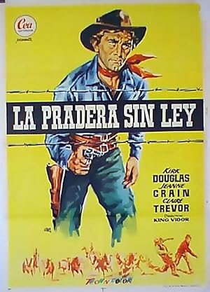 Seller image for PRADERA SIN LEY, LA - 1955Dir KING VIDORCast: KIRK DOUGLASJEANNE CRAINCLAIRE TREVORWILLIAM CAMPBELLRICHARD BOONEESPA?A - -70X100-Cm.-27X41-INCHES-1 SH.POSTER for sale by BENITO ORIGINAL MOVIE POSTER