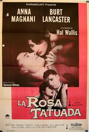 Imagen del vendedor de ROSA TATUADA, LA - 1955Dir DANIEL MANNCast: ANNA MAGNANIBURT LANCASTERMARISA PAVANBEN COOPERVIRGINIA GREYARGENTINA - -70X100-Cm.-27X41-INCHES-1 SH.POSTER a la venta por BENITO ORIGINAL MOVIE POSTER