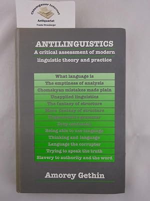 Imagen del vendedor de Antilinguistics: A critical assessment of modern linguistic theory and practice. a la venta por Chiemgauer Internet Antiquariat GbR