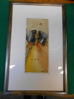 Seller image for Abstrakte Formen. Original- Mischtechnik, Unikat aus dem Jahre 1997. Rechts im Bild handschriftlich signiert und datiert. for sale by Galerie  Antiquariat Schlegl