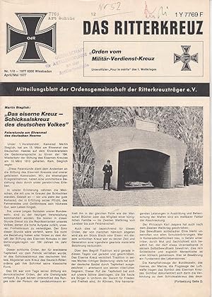 Imagen del vendedor de Das Ritterkreuz. Mitteilungsblatt der Ordensgemeinschaft der Ritterkreuztrger e.V. Nr. 1/2(1977) a la venta por Antiquariat Jterbook, Inh. H. Schulze