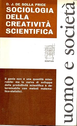 Seller image for SOCIOLOGIA DELLA CREATIVITA' SCIENTIFICA for sale by Invito alla Lettura