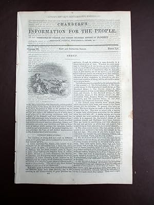 Bild des Verkufers fr Chambers's Information for the People, 1842, No 79, SHEEP. zum Verkauf von Tony Hutchinson