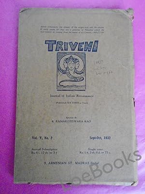 Seller image for TRIVENI Journal of Indian Renaissance Vol. V, No. 2 Sept-Oct, 1932 for sale by LOE BOOKS