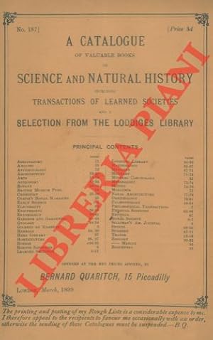 Lotto di quindici importanti cataloghi di zoologia, botanica, geologia, ecc.