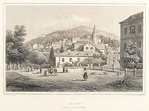 Bild des Verkufers fr Baden-Baden. Gesamtansicht. Lange. Baden gegen Nordwesten zum Verkauf von GALERIE HIMMEL