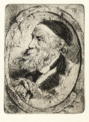 Preller, Friedrich d.Ä. - Altersbildnis. - Willem Linnig d.J. - "Porträt Friedrich Preller d.Ä.".