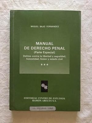 Seller image for Manual de derecho penal (parte especial) for sale by Libros Ambig